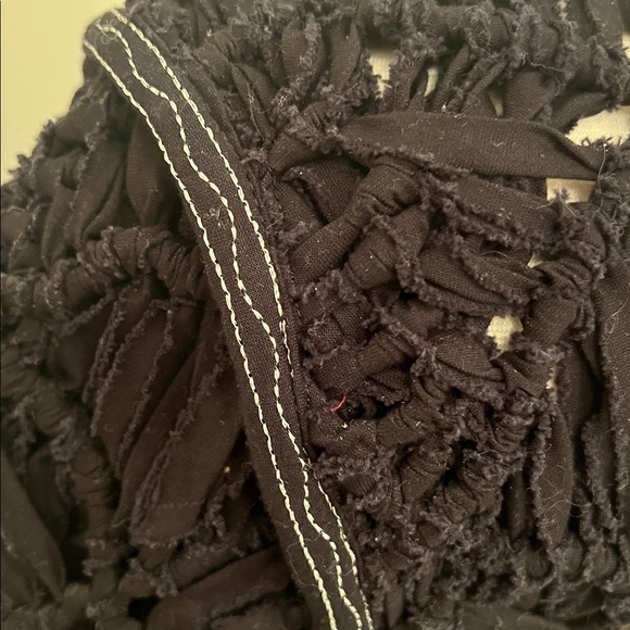 Vintage Free People Black Fringe Crochet Jacket - Picture 5 of 12